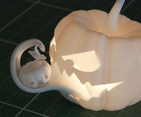 3D printed Jack O’Lantern #3D_printing #design #halloween #pumpkin Modele Impression 3d, 3d Printing Toys, Useful 3d Prints, Drukarka 3d, Clever Halloween, 3d Printing Art, 3d Printer Designs, Halloween 3d, Jack O'lantern