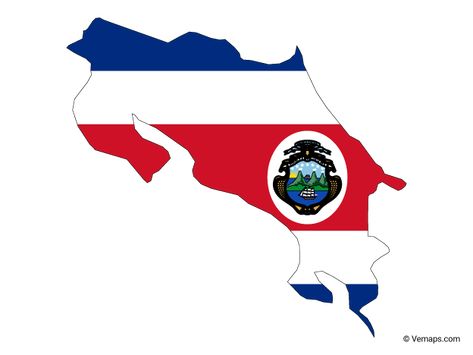 Flag Map of Costa Rica | Free Vector Maps Costa Rica Map, Costa Rica Flag, Outline Format, County Map, Costa Rican, Country Maps, All Countries, Map Vector, Flags Of The World