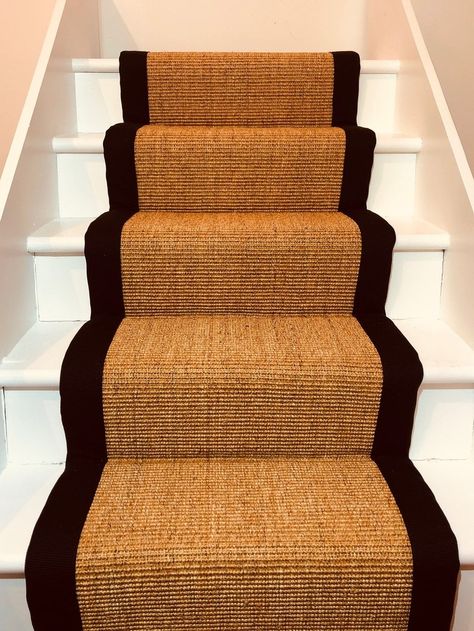 Sisal Boucle Carpet, Carpet Stair Runner, Sisal Stair Runner, Modern Hall, Flat Weave Carpet, Natural Carpet, Jute Rug Runner, Edwardian House, Chevron Carpet