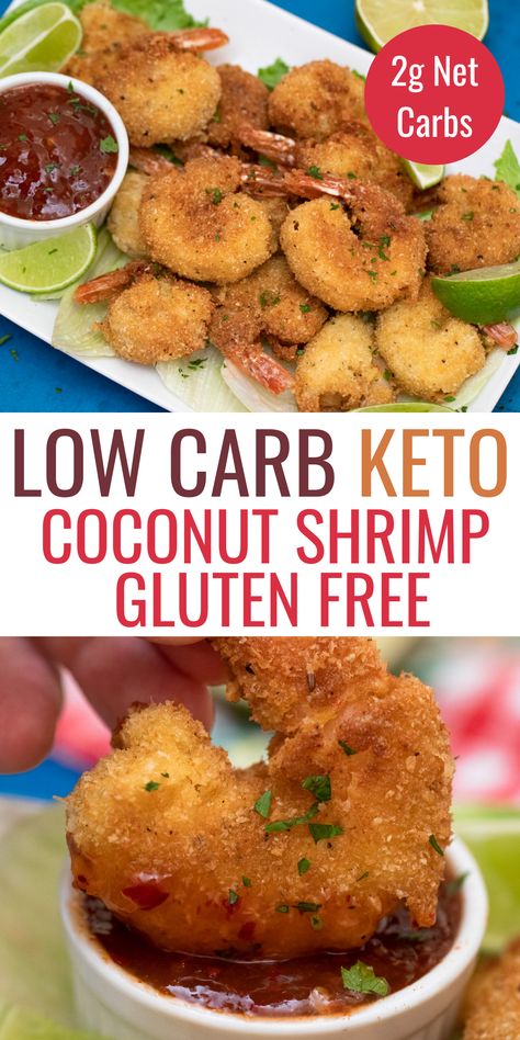 Keto Coconut Shrimp, Breaded Fish Recipe, Coconut Shrimp Recipes, Low Carb Crock Pot Recipes, Low Carbohydrate Recipes, Low Carb Appetizers, Low Carb Dinner Recipes, Low Carb Meals Easy, Dinner Recipes Crockpot