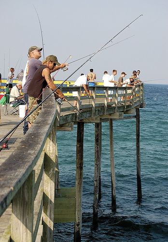 Nags Head Fishing Pier on the Outer Banks, NC Obx Stuff, Nc Beaches, Doing Your Best, Salt Water Fishing, Fishing Pier, Nags Head, Cape Hatteras, Surf Fishing, Outer Banks Nc