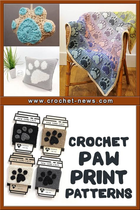 Here are fun crochet paw print patterns to turn your dog’s paw prints into treasured pieces of art for the whole family. The majority of the households will have at least one pet. Sometimes, we are so much in love with them, and we try getting ways to express the love and appreciate our pets. It is at this point where these ideas come in handy! Crochet Dog Paw Pattern Free, Paw Crochet Pattern Free, Dog Related Crafts, Paw Print Crochet Pattern Free, Dog Paw Crochet Pattern, Crochet Dog Ideas, Dog Crochet Projects, Crochet Pet Blanket Pattern Free, Crochet Dog Mat Free Pattern