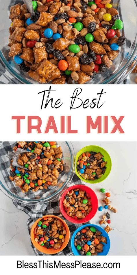 M&m Trail Mix Recipe, Sweet And Salty Trail Mix, Trail Mix Kids, Homemade Trail Mix Recipes, Healthy Trail Mix Recipes, Healthy Office Snacks, Trail Mix Snack, Healthy Trail Mix, Munchies Snacks