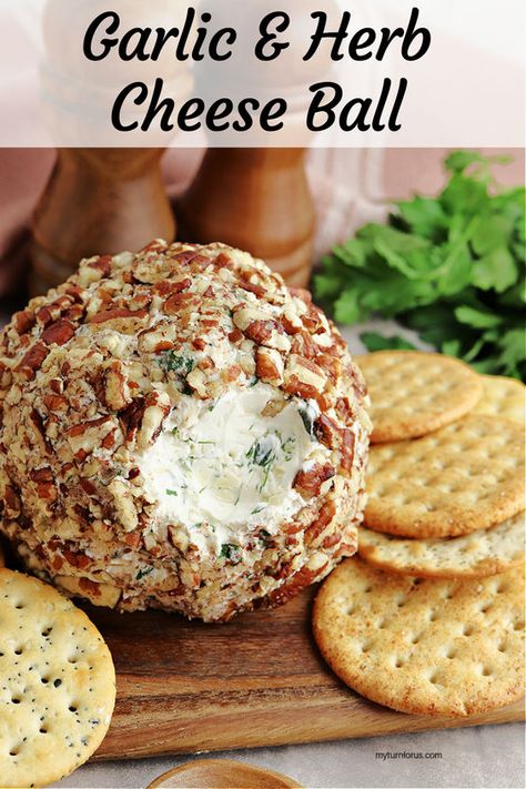 Cheese Ball Recipes Turkey, Easy Cheese Balls 3 Ingredients, Cheese Ball Ornament, Garlic And Herb Cheese Ball, Cheeseball Recipes Easy Simple, How To Make A Cheese Ball, Cheese Ball Recipes Easy Thanksgiving, Easy Cheese Ball Recipe, Garlic Cheese Balls