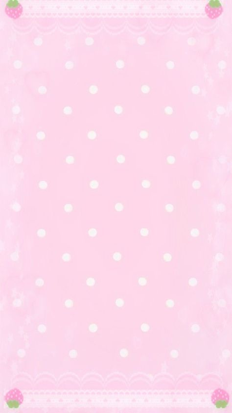 Strawberry Kawaii, Internet Angel, Melody Wallpaper, Polka Dots Wallpaper, My Melody Wallpaper, Kawaii Background, White Strawberry, Chic Wallpaper, Pink Images