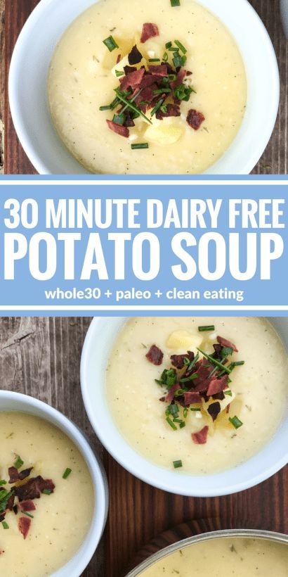 Potato Soup With Milk, Dairy Free Potato Soup, Dairy Free Bread, Dairy Free Soup, Lactose Free Recipes, Loaded Potato Soup, Dairy Free Snacks, Dairy Free Dinner, Dairy Free Breakfasts