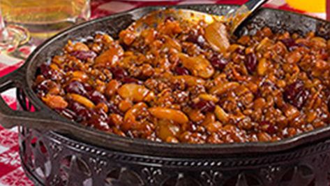 Slow Cooker Potluck, Hillbilly Food, Beans Recipe Crockpot, Appalachian Recipes, Baked Beans Crock Pot, Canned Baked Beans, Best Baked Beans, Beans In Crockpot, Canned Butter