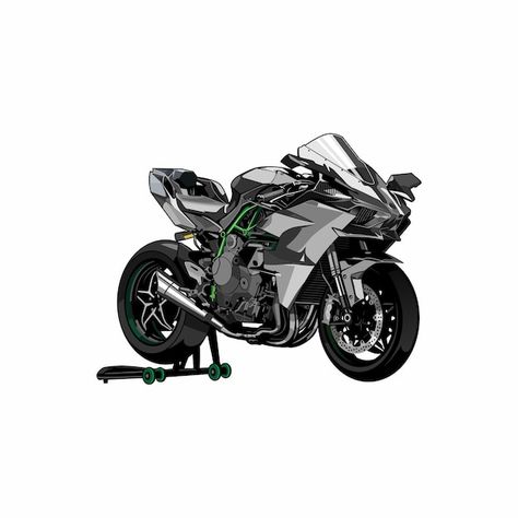 Kawasaki Ninja H2r Drawing, Silhouette Sport, Heart Organ, Bike Silhouette, Kawasaki H2, Big Bike, Bike Drawing, Motorcycle Photography, Bike Bike