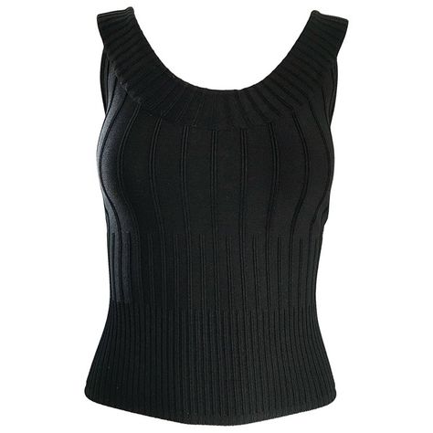 Check out this item from 1stdibs! Thierry Mugler Couture 1990s Black Ribbed Sleeveless Vintage 90s Crop Top Shirt: https://www.1stdibs.com/id-v_3499493 Early 2000s Party Outfits, Thierry Mugler Couture, Mugler Couture, Vampire Core, Black Bustier Top, Rose Print Skirt, 90s Crop Top, Crop Top Shirt, Black Bustier