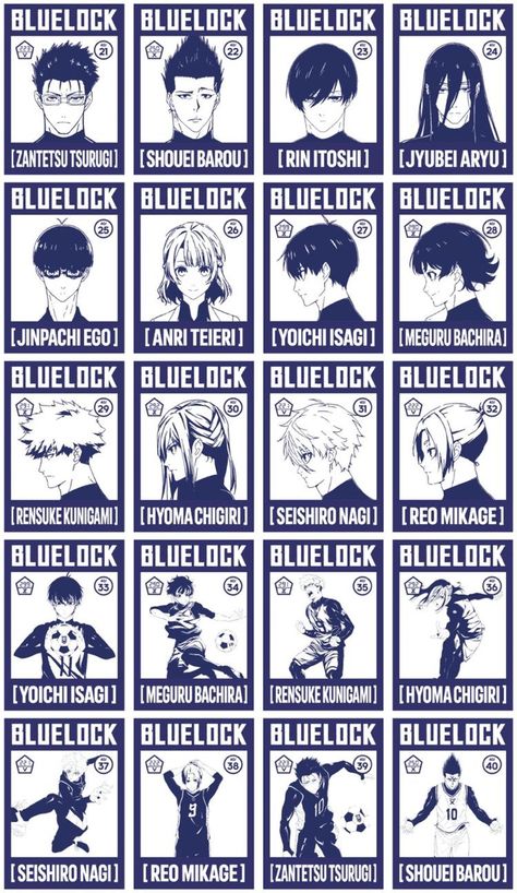 Blue Lock Characters, Aomine Kuroko, Muka Lelaki, Materi Bahasa Jepang, Anime Character Names, Blue Lovk, Blue Clocks, Lock Icon, Animated Wallpapers For Mobile