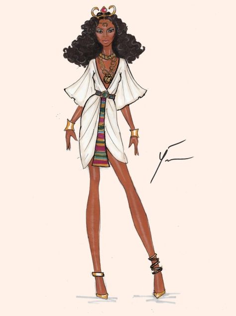 Pharaonic Dresses Designs, Egypt Fashion Illustration, Egyptian Fashion Illustration, Egyptian Fashion Women, Egyptian Inspired Fashion, Egyptian Outfit, Egypt Outfits, Queen Of The Desert, Egyptian Era