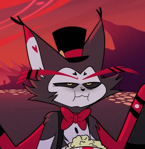 HE LOOKS SO CUTE IN THIS Husk Hazbin Hotel, Hazbin Hotel Angel, Drunk Cat, Depth And Complexity, Hazbin Hotel Husk, Walpapers Cute, H Hotel, Art Appliqué, Vivziepop Hazbin Hotel