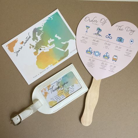 Wedding Souvenirs Travel Theme, Wedding Favours Abroad, Destination Wedding Favours, Diy Destination Wedding Decor, Abroad Wedding Ideas, Destination Wedding Invites, Wedding Abroad Ideas, Abroad Wedding Invites, Tenerife Wedding