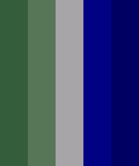 Navy And Forest Green, Emerald Green Navy Blue Color Palettes, Navy Blue Forest Green Color Palettes, Olive Green Navy Blue Color Palettes, Blue Green Silver Color Palette, Green Name, Hexadecimal Color, Blue Names, Grey Color Palette