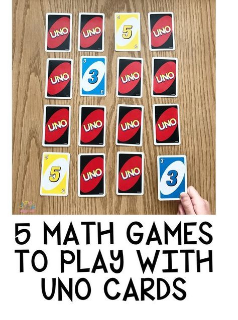 Oppgaver For Barn, Math Card Games, Uno Cards, Homeschool Math, 1st Grade Math, First Grade Math, Preschool Math, Math For Kids, Elementary Math