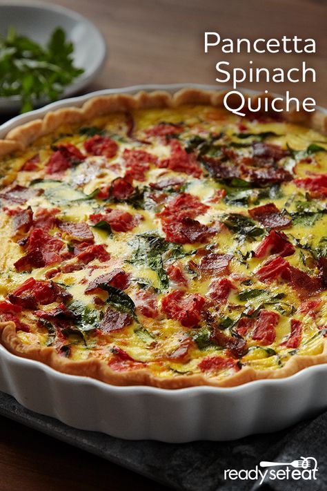 Pancetta Quiche, Pancetta Recipes, Ready Set Eat, Spinach Quiche, Quiche Recipes, Paleo Breakfast, Heart Healthy Recipes, Brunch Recipes, Low Carb Recipes