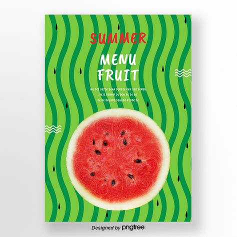 Watermelon Poster, Fresh Poster, Food Festival Poster, Salad Packaging, Snow In Summer, Watermelon Designs, Summer Menu, Summer Poster, Poster Psd Free Download