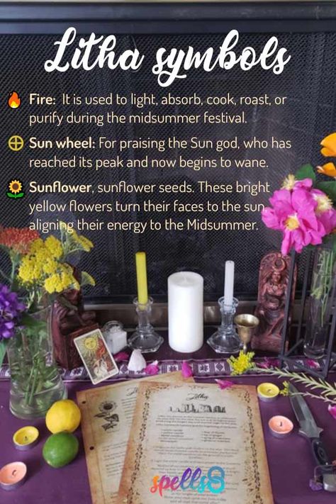 Summer Solstice Spells, Litha Symbols, Litha Altar Ideas, Summer Solstice Activities, Summer Solstice Altar, Litha Activities, Litha Correspondences, Pagan Summer Solstice, Litha Ideas