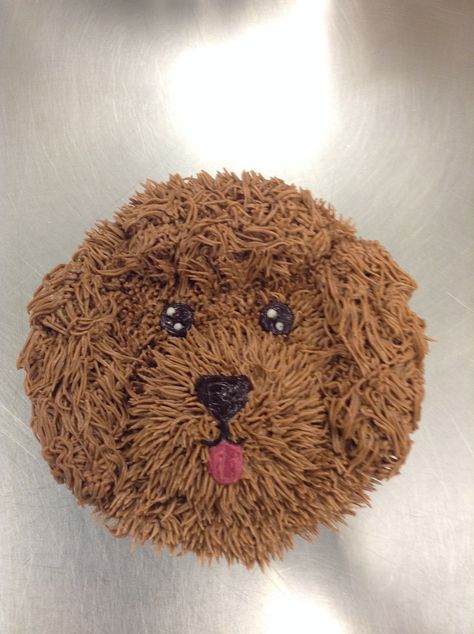 Golden Doodle Cake Ideas, Goldendoodle Birthday Cake, Cockapoo Cupcakes, Goldendoodle Cupcakes, Dog Cake Design Ideas Simple, Golden Doodle Cupcakes, Golden Doodle Cake, Dogs Cakes Birthday, Dog Cake Decoration