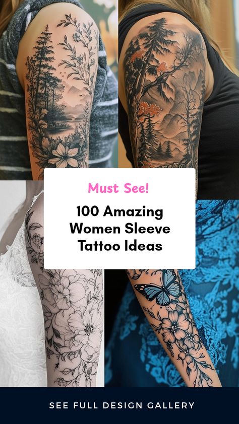 Explore this collection of 100 women sleeve tattoo designs that reflect individuality and creativity using 4 vibrant images. Get inspired and discover diverse tattoo styles that symbolize personal stories and unique art. Best Leg Sleeve Tattoos For Women, Nature Arm Sleeve Tattoos For Women, Full Arm Sleeve Tattoos For Women Unique, Women’s Sleeve, Sunflower Half Sleeve Tattoo, Women Full Sleeve Tattoo, Sleeve Tattoos For Women Unique, Women Sleeve Tattoo Ideas, Women Tattoo Sleeve