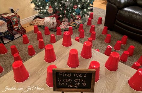 Elf Solo Cup, Elf On The Shelf Cups, Elf On The Shelf Red Solo Cups, Sleepover Elf On The Shelf, Elf On The Shelf Cup Game, Elf On The Shelf Solo Cups, Elf On The Shelf Apple Watch, Elf On The Shelf Tea Party, Elf On The Shelf Challenge Ideas