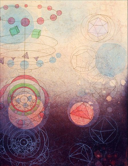 Kepler’s Cosmic Geometry – Tallmadge Doyle Geometry Aesthetic, Geometric Series, Surreal Scenes, Modern Tapestries, Sacred Geometric, Space Illustration, Cosmic Energy, Mystical Art, Our Solar System