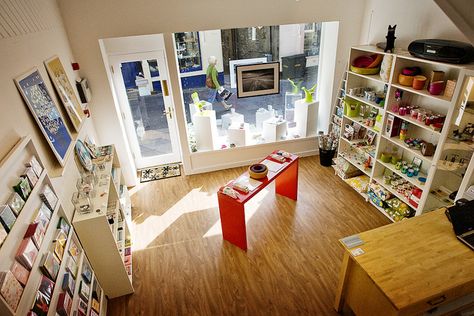 North Rock Gallery Ground Floor shop area Small Stationary Shop Interior, Stationary Shop Interior, Gift Shop Interiors, Retail Ideas, Decorating Bookshelves, Boutique Business, Stationary Shop, Retail Inspiration, Book Cafe