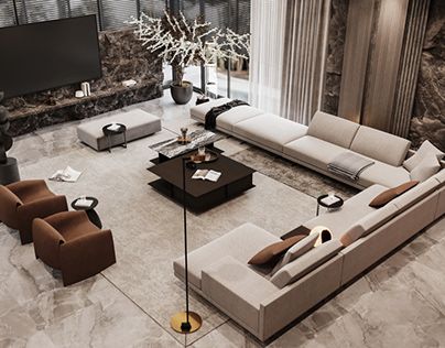 Master bedroom :: Behance Big Living Room Layout, Palace Entrance, درابزين السلم, Formal Lounge, English Modern, Lindsey Adelman, Lobby Seating, Livingroom Sofa, Sofa Seating