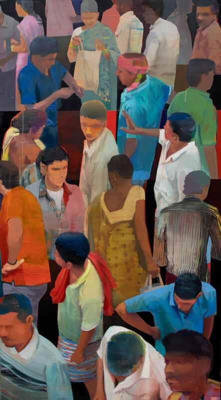 Crowd Artwork, Crowded Art, Community Artwork, Crowd Art, Painting People, A Level Art, Painting Art Projects, Mural Art, Community Art