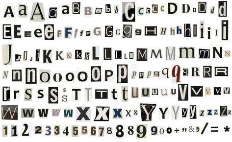 Newspaper, magazine alphabet with numbers and symbols stock photo Letters Quotes, Magazine Letters, Newspaper Letters, Magazine Fonts, Grey Paper, Numbers Symbols, Newspaper Magazine, Magazine Collage, Alphabet Stickers