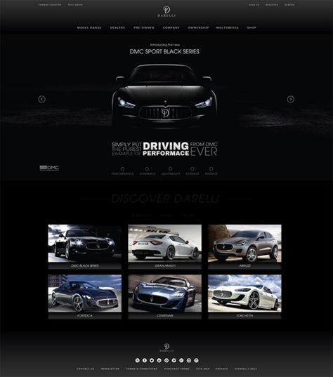 20 Automotive Website Designs For Your Inspiration - Hongkiat Car Detailing Website, Car Detailing Website Design, Rental Car Website, Car Website Design, Limo Luxury, Car Rental Website, Car Expo, Automotive Website, Car Websites