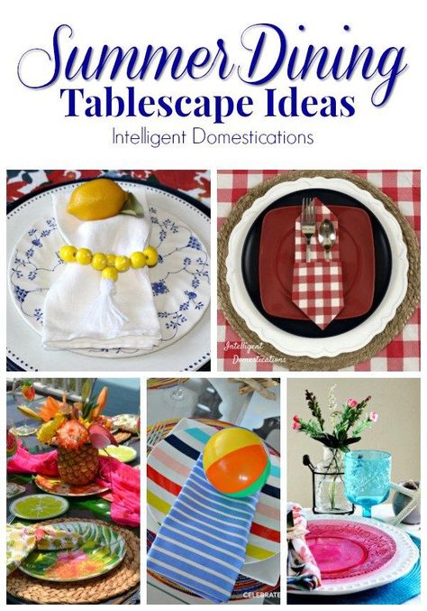 Celebrate summer by setting the mood with any of these Summer Dining Table Decor Ideas! #summer #tablescape #diningtable #tabledecor Summer Dining Table Decor, Summer Dining Table, Fall Room Decor Diy, Dining Table Decor Ideas, Summer Table Decor, Diy Summer Decor, Setting The Mood, Fall Decor Dollar Tree, Homemaking Tips