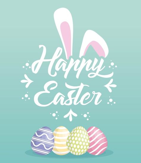 Free Vector | Hand drawn happy easter day background Simple Easter Eggs, Easter Illustration, Pink Crafts, Easter Banner, Easter Wallpaper, Happy Easter Card, Easter Images, Day Background, Happy Easter Day