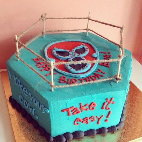 Nacho Libre Cake, Luchador Party, Lucha Libre Party, Nacho Party, Nacho Libre, New Braunfels Texas, Boy Birthday Party Themes, 10th Birthday Parties, Bday Cake