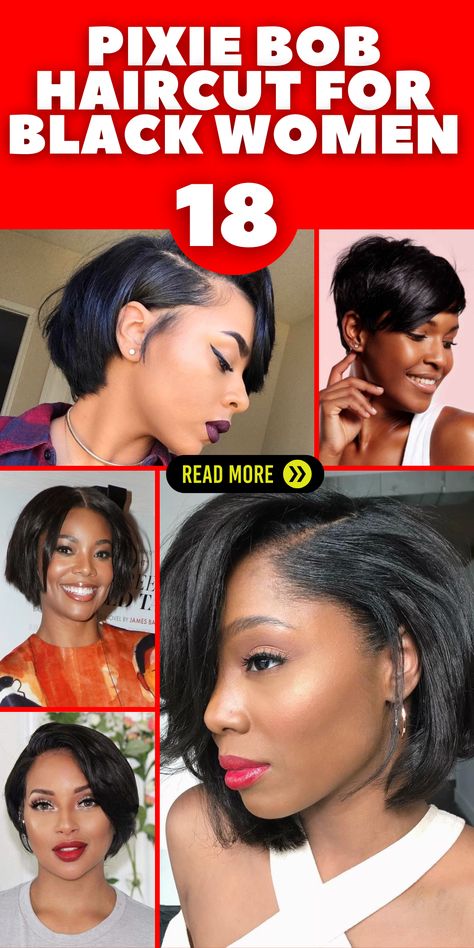 Our pixie bob collection for black women combines the best of two iconic styles. With the fun of a pixie cut and the sophistication of a bob, these hairstyles are the epitome of versatility and style. Dive into the world of pixie bob hairstyles with our curated collection 2023 Bob Haircuts For Black Women, Black Hair Short Bob Hairstyles, Layer Bob Haircut Medium, Pixie Bob Hairstyles For Black Women, Short Bob Haircut For Black Women, Short Hairstyle Women African American, Hairstyles That Cover One Eye, Short Layered Hairstyles Black Women, Pixie Haircut On Black Women