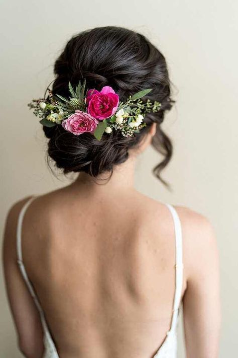 Floral hair comb wedding