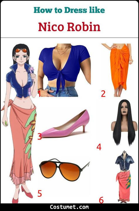 Niko Robin Cosplay, One Piece Robin Outfit, Boa Hancock Costume Diy, One Piece Costume Anime, Nico Robin Halloween Costume, Easy One Piece Cosplay, Robin One Piece Costume, Nico Robin Makeup, One Piece Costume Ideas