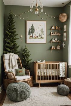 Woodland Animal Theme Nursery, Attic Nursery, Vintage Woodland Nursery, Woodsy Nursery, Gender Neutral Nursery Design, Squirrel House, Nursery Design Neutral, Rv Inspiration, Nursery Designs