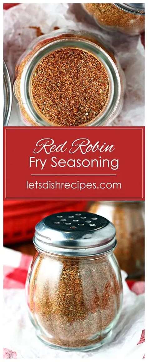 Best French Fry Seasoning Recipe, Burger And Fry Seasoning, German French Fries, French Seasoning Blend, Red Robin Recipes Copycat, Red Robin Burgers Recipes, Best Fry Seasoning, Homemade French Fry Seasoning, Homemade Fry Seasoning