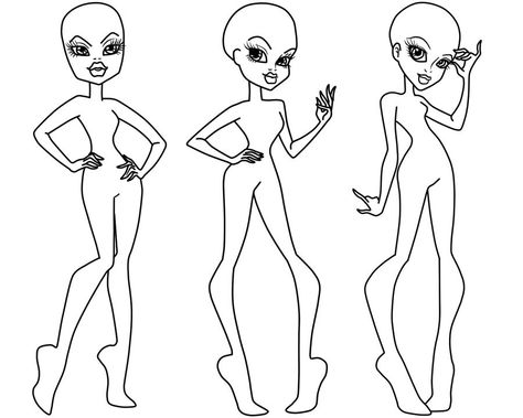 Cartoon Body, Doll Drawing, Arte Monster High, Body Base Drawing, Monster High Art, Monster High Characters, Drawing Templates, Monster High Dolls, Coloring Book Art