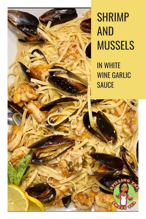 Mussels In White Wine Sauce Garlic Pasta, Linguine With Mussels, Shrimp And Mussels Recipe Garlic Butter, Shrimp And Muscles Recipes, Mussels Linguine Recipe, Mussel And Shrimp Pasta, Muscles And Linguine, Shrimp Mussels Pasta, Mussels And Pasta Recipes