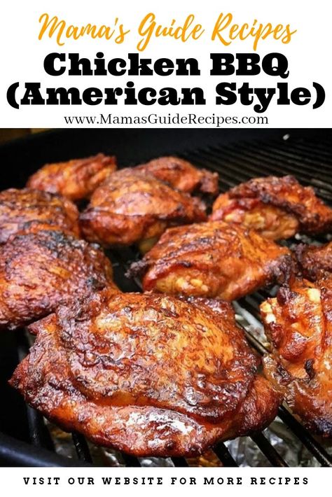 BBQ Chicken American Bbq Food, Barbeque Chicken Grilled, Bbq Chicken Seasoning, Hawaiian Chicken Recipes, American Bbq, Barbecue Chicken Recipe, Low Calorie Chicken, Meat Restaurant, Barbeque Chicken