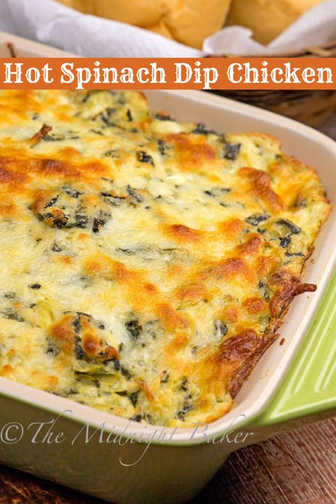 Spinish Artichoke Dip Recipes Crockpot, Spinach Dip Chicken Casserole, Chicken And Spinach Dip, Spinach Dip Pasta Salad, Spinach Dip With Chicken, Spinach Chicken Dip, Chicken Spinach Dip Recipes, Spinach Dip Casserole, Spinach Dip Chicken Bake