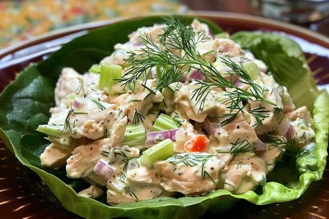 Fresh Dill Chicken Salad Recipe Inspiration Chicken And Dill Recipes, Dill Chicken Salad Recipe, Chicken Salad With Dill Recipe, Chicken Salad Dill, Recipes With Fresh Dill, Fresh Dill Recipes, Dill Chicken Salad, Recipes Using Dill, Lemon Dill Chicken