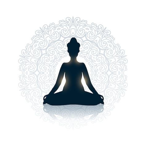 Free vector female doing yoga meditation... | Free Vector #Freepik #freevector #yog #yoga-day #yoga-silhouette #yoga Meditation Tips, Erp Software, Mandala Background, International Yoga Day, Grey Hat, Yoga Day, Yoga Meditation, Meditation, Software