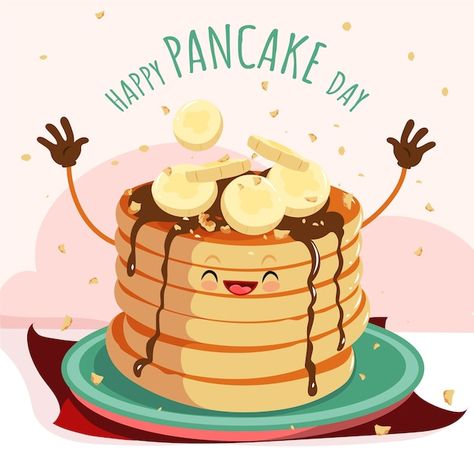 Flat pancake day illustration | Free Vector #Freepik #freevector #celebration-illustration #religion #christian #event-design