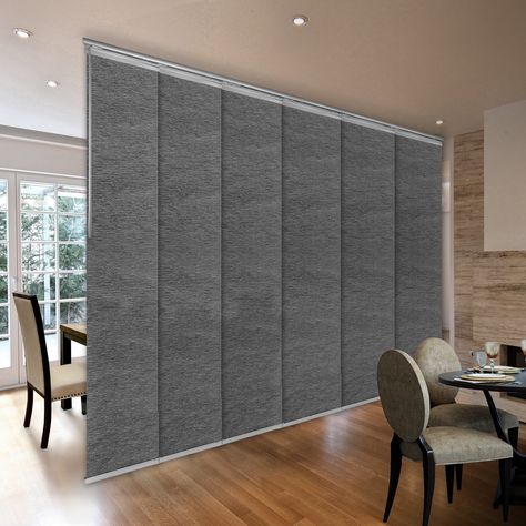 Domovina 6 Panel Track Vertical Blinds, Adjustable 70-130"W x 91.4"H - Sera - Walmart.com Panel Blinds, Light Filtering Shades, Desk Dividers, Door Coverings, Portable Walls, Acrylic Light, Room Partition, Vertical Blinds, Shades Blinds