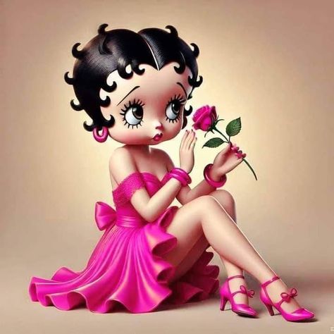 Betty Boop Pink, Betty Boop Classic, Minnie Mouse Images, Betty Boop Cartoon, Betty Boop Art, Betty Boop Pictures, Golden Oldies, You Love Me, Beautiful Landscape Wallpaper