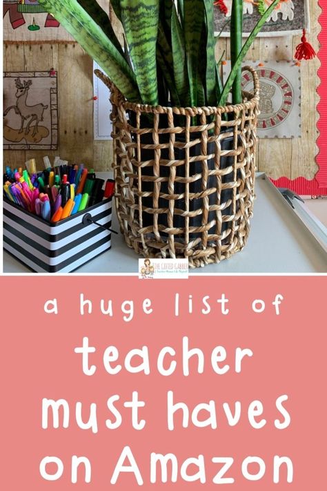 Check out this thorough list of favorite classroom must haves from Amazon! Whether you need to update your classroom decor, classroom theme, classroom organization, or classroom set up, there is something here for every teacher! This is also a great teacher gift guide for teacher appreciation or that special first year teacher in your life! These Amazon teacher must haves are for elementary, middle school, and high school teachers alike! (This is an affiliate post.) Teacher Office Supplies, Gift For First Year Teacher, Amazon High School Must Haves, Teacher Desk Organization Middle, English Teacher Gifts High School, Gifts For New Teachers Classroom, Gift For New Teacher, Gift Ideas For New Teachers, New Teacher Must Haves Elementary