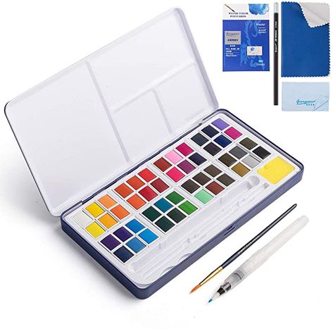 Drawing Art Supplies, Art Supplies Gift, Color Cube, Coloring Drawing, Watercolor Supplies, Watercolor Pans, Watercolor Kit, Watercolor Paint Set, Artist Journal